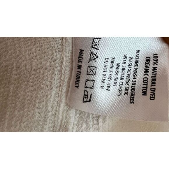 Oak & Acorn Women's Selenite Cotton Roll Tab Sleeves Seed Tunic Top Size Large - Picture 8 of 13